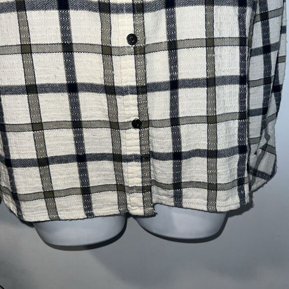 CURRENT/ELLIOT Gable Green Woodland Plaid The Perfect Button Up Shirt-0/XS - Picture 4 of 9
